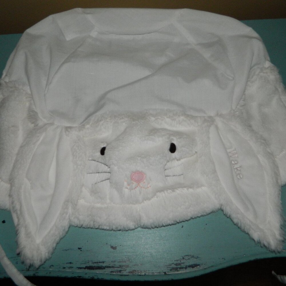 Pottery Barn Kids Long Ear Bunny Easter Basket Liner "Wake" Sz L (UU-26)